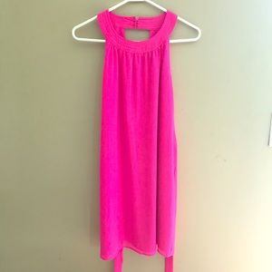 Naked Zebra Hot Pink Midi Dress large